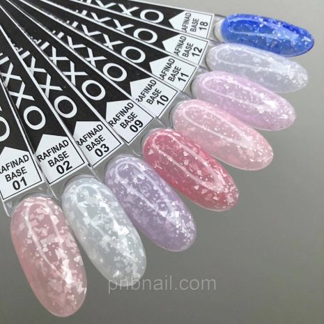 Oxxi Professional Rafinad Base - з пластівцями поталі і блискітками ( 01-19 ) / 10 мл