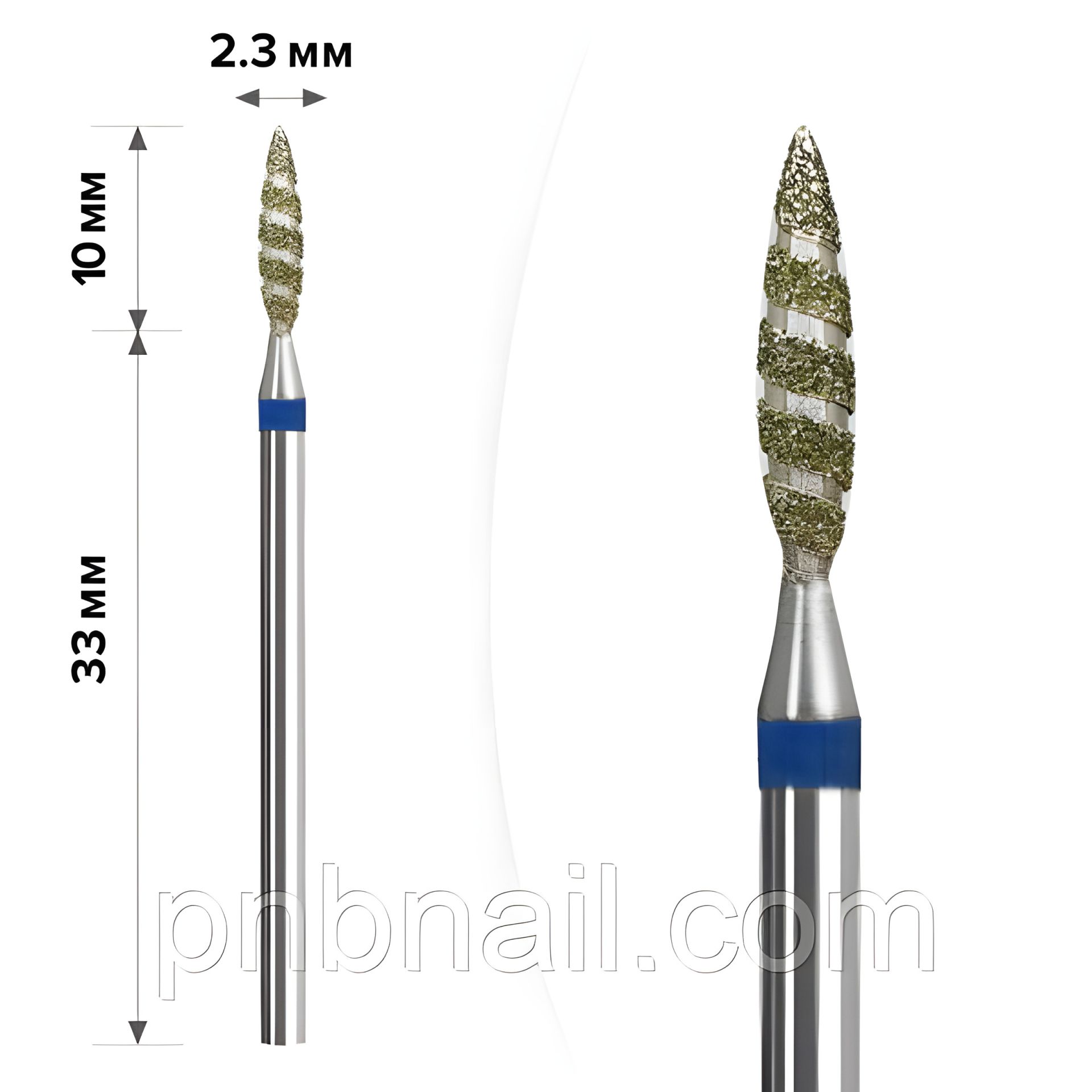 Алмазна фреза Полум'я ТОРНАДО 243, синя, 023 Алмазна фреза Полум'я ТОРНАДО 243, синя, 023