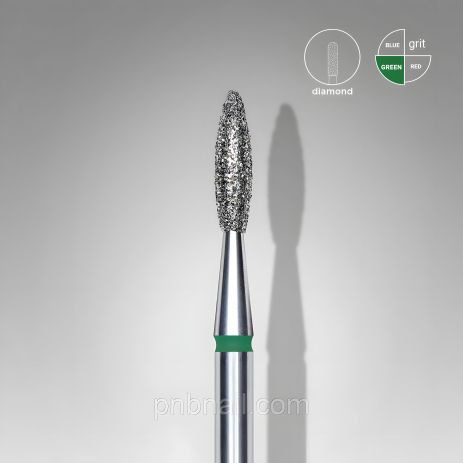 Алмазна фреза полум'я 21 (зелена) Staleks Pro Expert Алмазна фреза полум'я 21 (зелена) Staleks Pro Expert