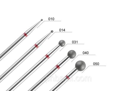 Фреза алмазна 001 червона (Шар) DLX / розміри-016, 025, 040, 050