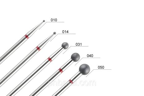 Алмазная фреза 001 красная (Шар) DLX / размеры-016, 025, 040, 050 Алмазная фреза 001 красная (Шар) DLX / размеры-016, 025, 040, 050