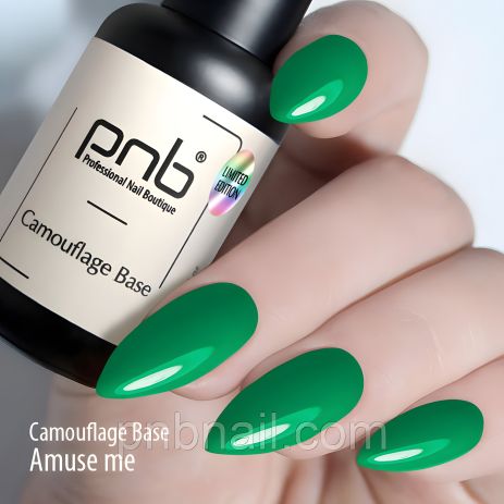 PNB Camouflage Base - Amuse me, green / Камуфлююча база "Розваж мене" зелений / 8 мл