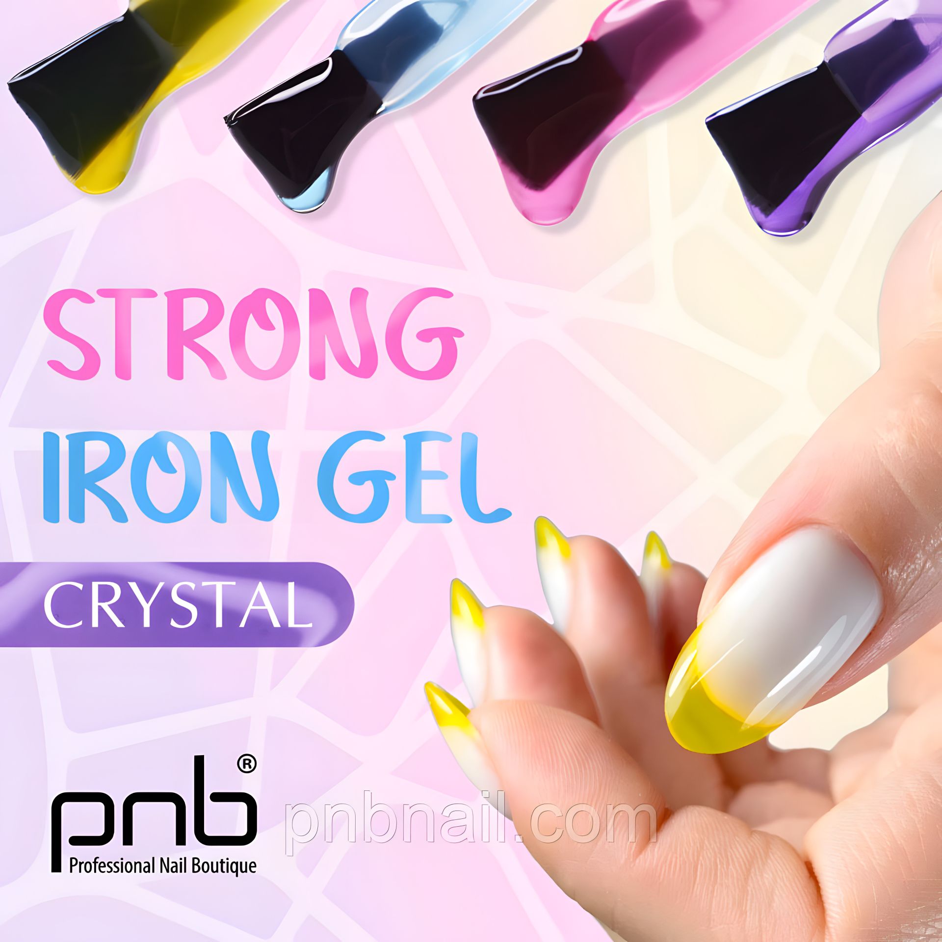 Гель для витражного покрытия Strong Iron Gel Crystal PNB/ 8 мл Гель для витражного покрытия Strong Iron Gel Crystal PNB/ 8 мл