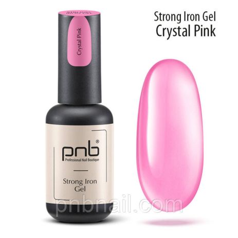 Вітражний гель-архітектор Strong Iron Gel Crystal PNB/ 8 мл рожевий