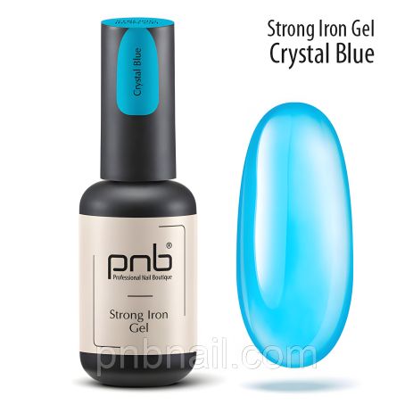 Витражный гель-архитектор Strong Iron Gel Crystal PNB/ 8 мл голубой