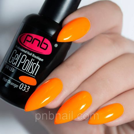 Гель-лак PNB 033 Hot Orange, 8 мл