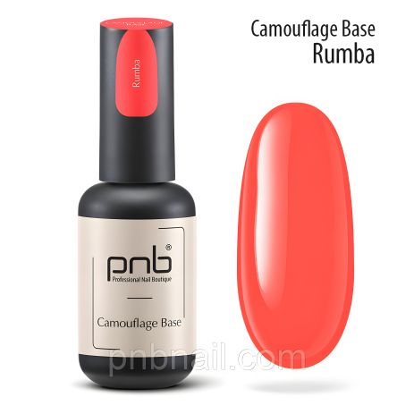 Камуфлююча неонова база / CAMOUFLAGE BASE Rumba, coral / 8мл Камуфлююча неонова база / CAMOUFLAGE BASE Rumba, coral / 8мл
