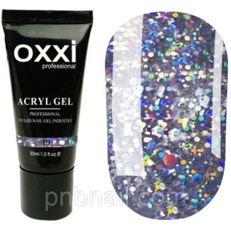 Acryl-Gel OXXI professional №19 с блестками , 30 мл