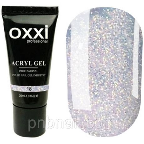 Acryl-Gel OXXI professional №18 с блестками , 30 мл