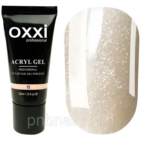 OXXI professional Acryl-Gel із шимером No12, 30 мл