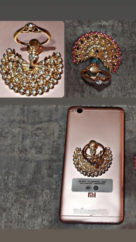 Попсокет держатель для телефона в виде Павлина Павлин кристаллы камни PopSocket