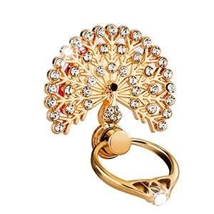 Попсокет держатель для телефона в виде Павлина Павлин кристаллы камни PopSocket