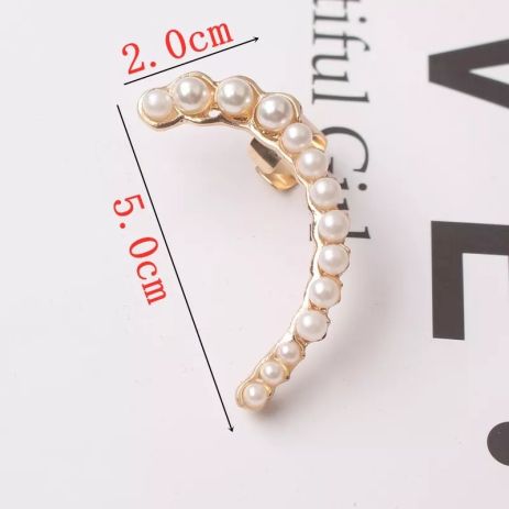 Кафф кліпс на вухо з перлинами сережки перлини