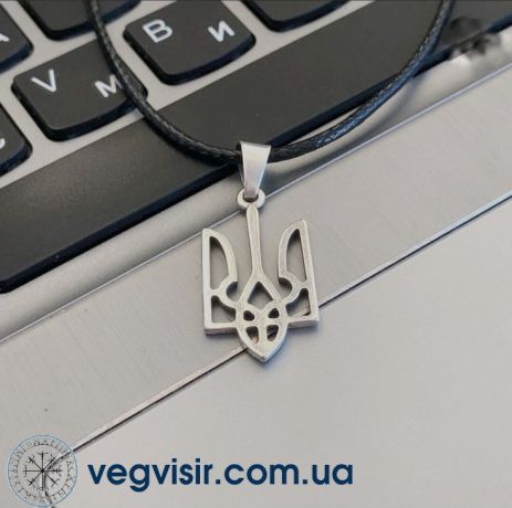 Кулон Підвіска тризуб України герб Україна на шнурку