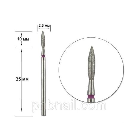 НАСАДКА АЛМАЗНА STALEKS PRO EXPERT ПОЛУМ'Я FA10R023/10 (червона )