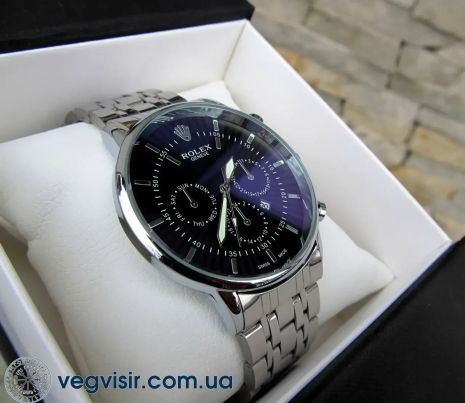 Суперкрутые мужские часы Rolex кварцевые в стальном цвете