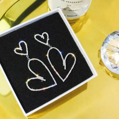 Серьги Hearts в форме сердца двойное сердце