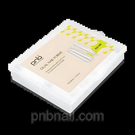 Верхні форми багаторазові Dual Nail Forms PNB, Square / 120 шт
