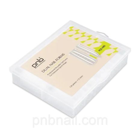 Багаторазові верхні форми Dual Nail Forms PNB, Square / 120 шт