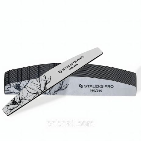 Полукруглая пилка для ногтей Сталекс Pro EXPERT 40, 180/240 грит