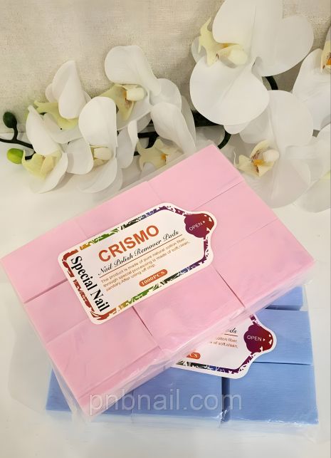 Безворсові серветки для манікюру (1000 шт), 6x4 см (блакитні/рожеві)