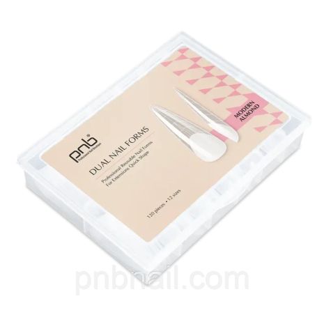 Багаторазові верхні форми Dual Nail Forms PNB, Modern Almond / 120 шт