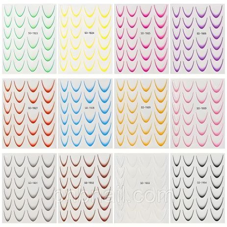 Слайдер-дизайн "Френч Омбре" (разные цвета) Слайдер-дизайн "Френч Омбре" (разные цвета)