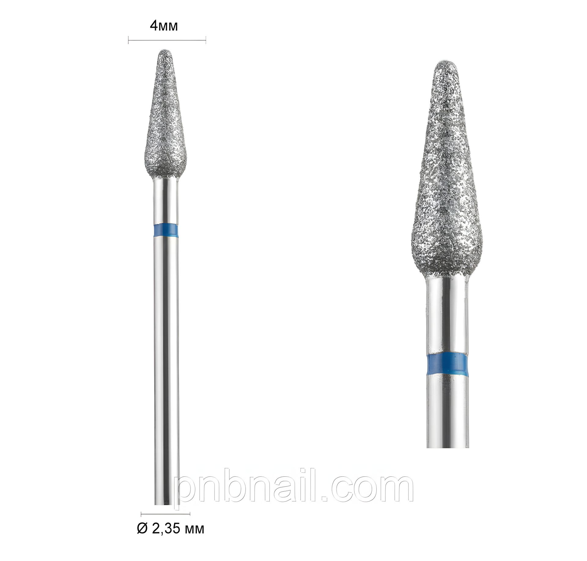 Фреза алмазна 266 (Крапля) DLX синя 040 Фреза алмазна 266 (Крапля) DLX синя 040