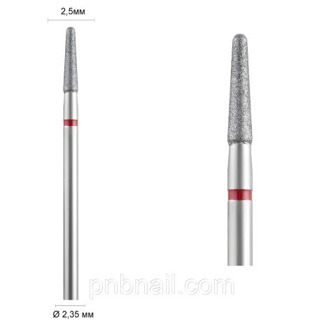 Алмазна Фреза 199 (Конус закруглений) DLX, червона 025 Алмазна Фреза 199 (Конус закруглений) DLX, червона 025