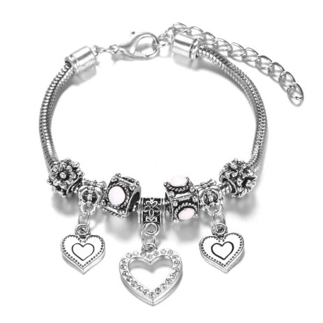 Жіночий браслет Пандора Pandora Heart з серцем підвіскою серце