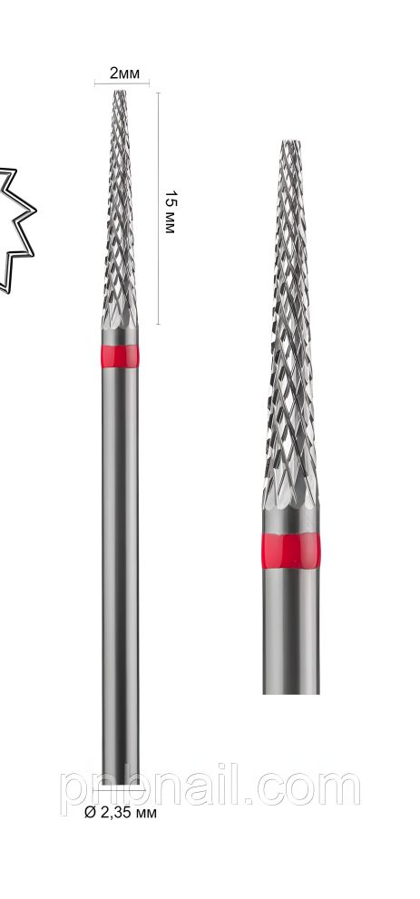 Фреза конусная, загострена червона 21013 MULTIBOR™