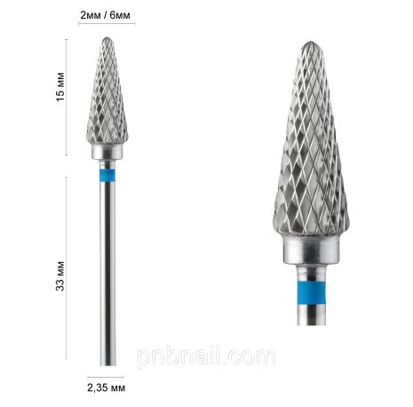 Конусная фреза синего цвета для левшей, бренд ЛІВШІ 13160 DLX