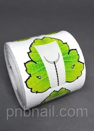 Формы для наращивания ногтей, зеленый лист / 100 шт , 500 шт /
