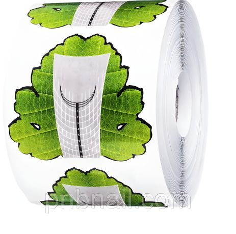 Формы для нарощивания ногтей, зелёные листья / 100 шт, 500 шт / 500