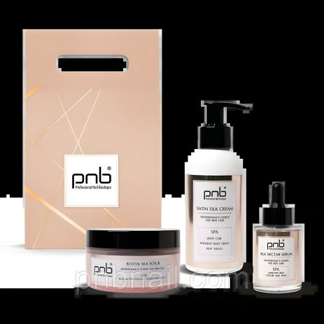 Набір від PNB - SPA догляду Silk Luxury - скраб, сироватка, крем для рук Набір від PNB - SPA догляду Silk Luxury - скраб, сироватка, крем для рук