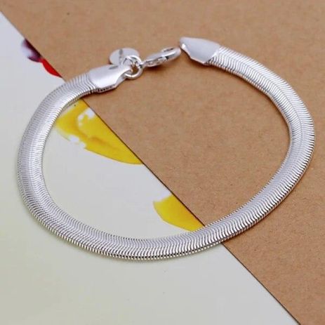 Браслет Pulseiras змійка ланцюг унісекс стерлінгове срібло 925 проби унісекс