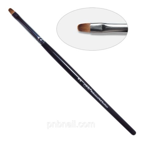 6G. Пензель для гелю овальний 4-s PNB, нейлон/ Gel Brush oval 4-s PNB, nylon