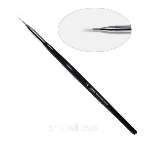 7D. Кисть для дизайна круглая 0-s PNB, нейлон / Gel Brush round 0-s PNB, nylon