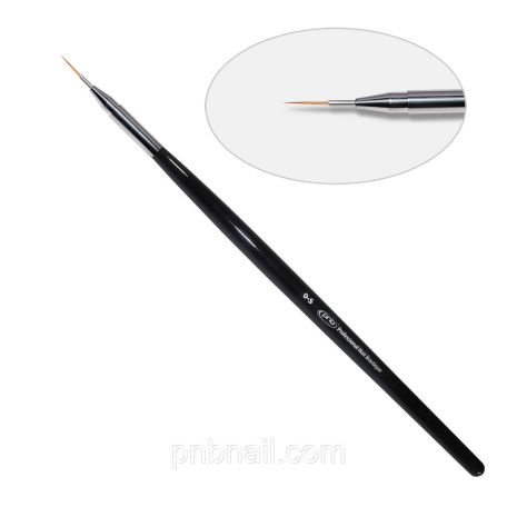 7D. Пензель для дизайну круглий 0-s PNB, нейлон/ Gel Brush round 0-s PNB, nylon
