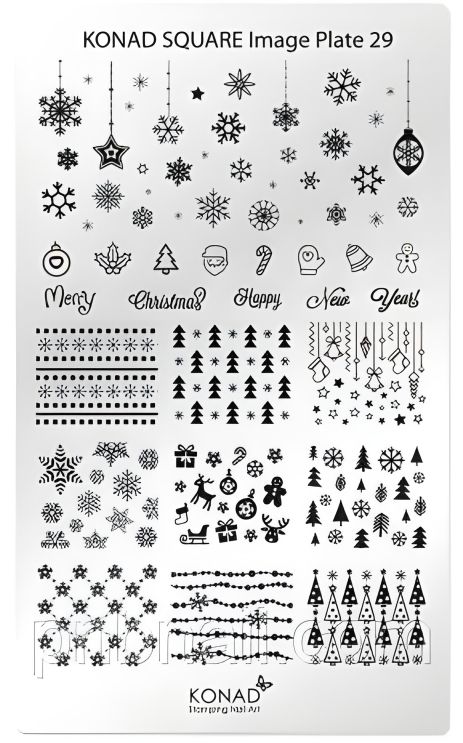 Маленькая пластина для стемпинга Konad Squared Image Plate 29