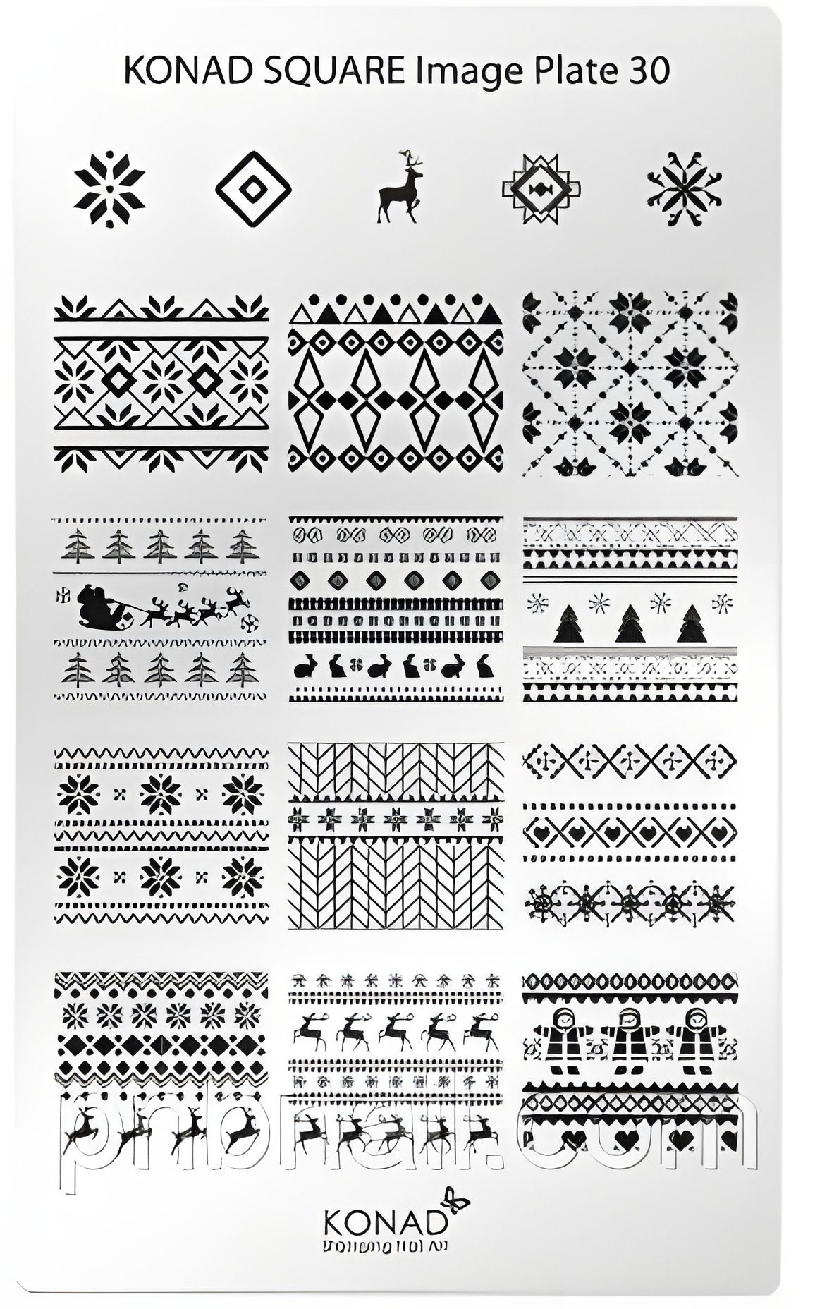 Мініпластина для стемпінгу Konad Square Image Plate 30 Мініпластина для стемпінгу Konad Square Image Plate 30