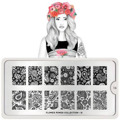 Пластина для стемпінгу MoYou London – Flower Power 16