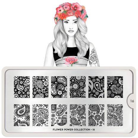 Пластина для стемпінгу MoYou London – Flower Power 16