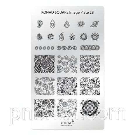 Мініпластина для стемпінгу Konad Square Image Plate 28