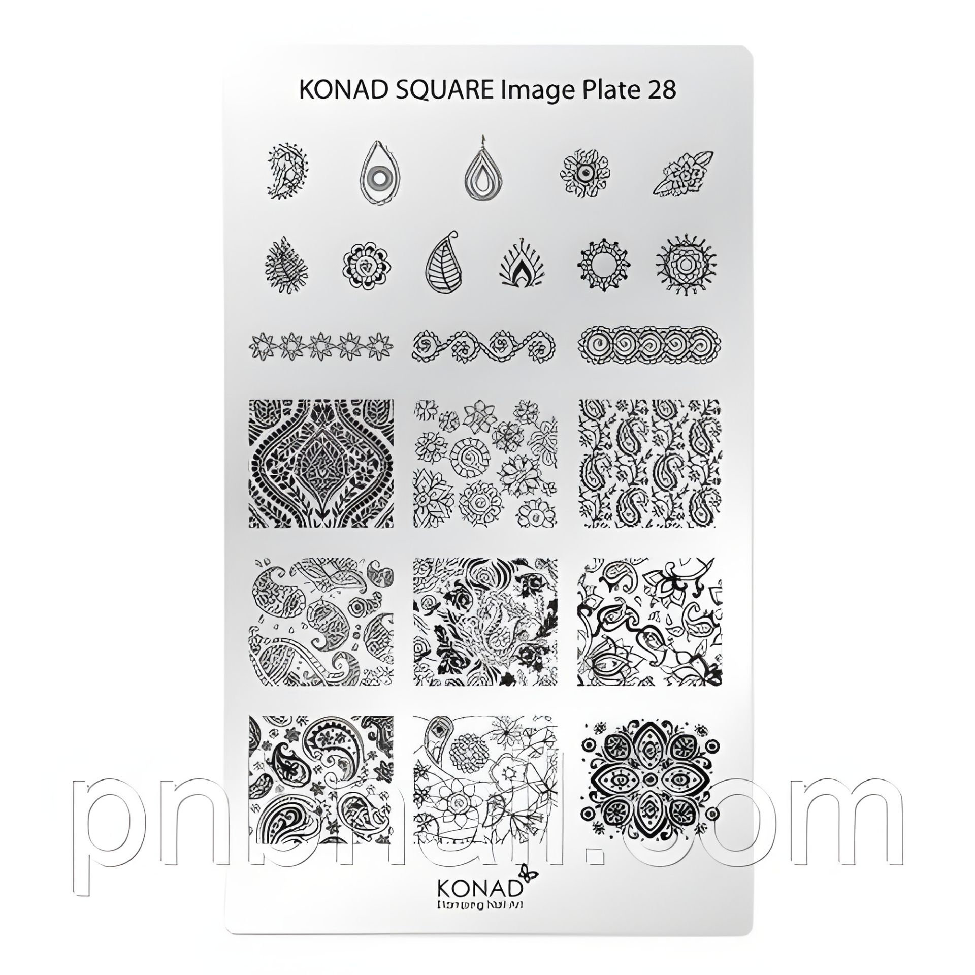 Мини-пластина для стемпинга Konad Square Image Plate №28 Мини-пластина для стемпинга Konad Square Image Plate №28