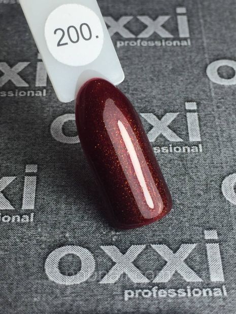Гель-лак OXXI Professional №200 (бордо з шиммером), 10 мл Гель-лак OXXI Professional №200 (бордо з шиммером), 10 мл