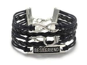 Браслеты best friends с наручниками и знак бесконечность для лучших друзей подруг