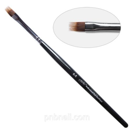 6D. Кисть для дизайна омбре 6-s PNB, нейлон/Nail Art Brush fork 6-s, nylon