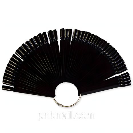 Квадратні типси на кільці чорні (палітра віяло) / 50 шт.