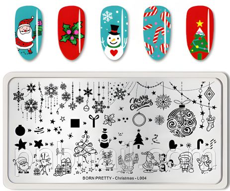 Пластина для стемпінгу BORN PRETTY Christmas L004